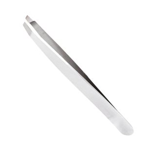 Pinzetta acciaio punta obliqua